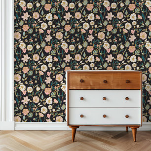 Elegante  gouden bloemen aangepaste achtergrond behang