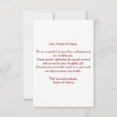 Elegante gouden bloemen bedankkaart (Achterkant)