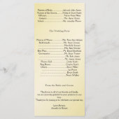 Elegante gouden bloemen gay bruiloft programma programmakaart (Achterkant)