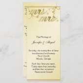 Elegante gouden bloemen gay bruiloft programma programmakaart (Voorkant / Achterkant)