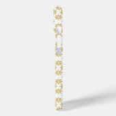 Elegante gouden bloemen patroon wit Case-Mate iPhone case (Achterkant / Links)