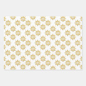 Elegante gouden bloemen patroon wit inpakpapier vel (Voorkant)