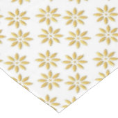 Elegante gouden bloemen patroon wit tafelkleed (Gekanteld)