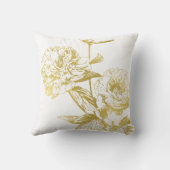 Elegante gouden bloemenbruiloft gunst kussen (Achterkant)