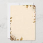 Elegante gouden bloemenframe met parelaccenten (Achterkant)