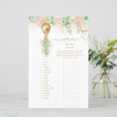 Elegante gouden bloemennamen Baby Dieren Baby Show (Staand voorkant)