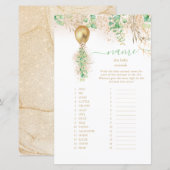 Elegante gouden bloemennamen Baby Dieren Baby Show (Voorkant / Achterkant)