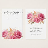 Elegante gouden bloemensieraden Oorbel Display Kaa Visitekaartje (Voorkant /achterkant)