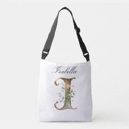 Elegante Gouden Bloemletter I Schoudertas Crossbody Tas