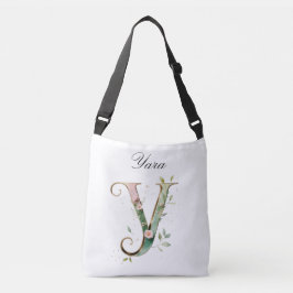 Elegante Gouden Bloemletter Y Schoudertas Crossbody Tas