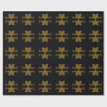 Elegante Gouden Bloemornament Barokstijl