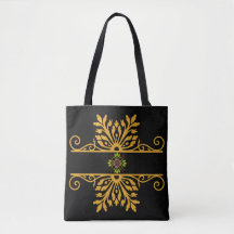 Elegante Gouden Bloemornament Barokstijl