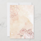 Elegante Gouden Bloemrijke Eid Mubarak Kaart (Achterkant)