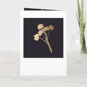 Elegante Gouden Bloemrozen Knoppen Trouw Uitnodigi Programma (Achterkant)