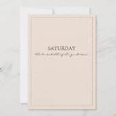 Elegante gouden blos perzik romantische bloemige b kaart (Achterkant)