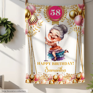 Elegante Gouden Blush Grappig Oma Cadeau Deken