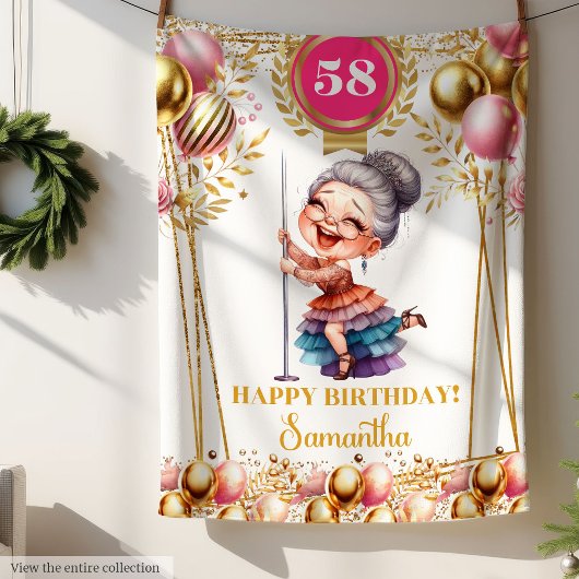 Elegante Gouden Blush Grappig Oma Cadeau Deken