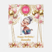 Elegante Gouden Blush Grappig Oma Cadeau Deken (Voorkant)