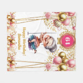 Elegante Gouden Blush Grappig Oma Cadeau Deken (Voorkant (Horizontaal))