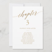 Elegante gouden boek hoofdstuk tafel zitplaats kaa kaart (Voorkant)