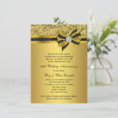 Elegante gouden boog 50ste verjaardagsfeestje kaart (Staand voorkant)