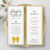 Elegante Gouden Boog 90ste Verjaardagsprogramma +  Kaart