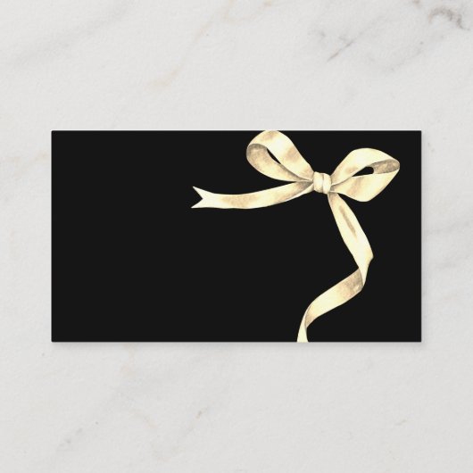 Elegante gouden boog luier Raffle Informatiekaartje (Achterkant)