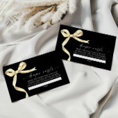 Elegante gouden boog luier Raffle Informatiekaartje