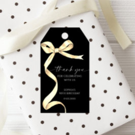 Elegante gouden boog verjaardagsgunst cadeau Label Cadeaulabel