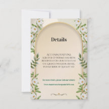 Elegante Gouden Boog Witte Bloemdetails Kaart