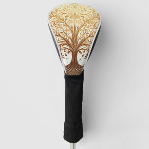 Elegante Gouden Boom des Levens Spirituele Viering Golfheadcover