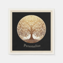Elegante Gouden Boom des Levens Spirituele Zen