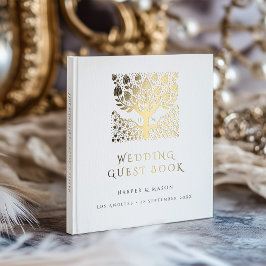 Elegante gouden boom van liefde bruiloft gastenboek