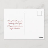 Elegante Gouden Boom Vrolijk Kerstfeest op Zwart Briefkaart (Achterkant)