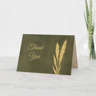 Elegante Gouden Botanicals Groen Bedankkaart