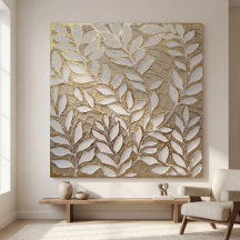 Elegante Gouden Botanische Bladeren – Realistisch