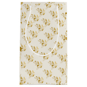 Elegante gouden botanische cadeautas Luxe bloemtas