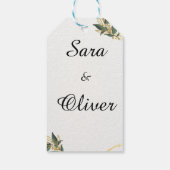 Elegante Gouden Botanische Cirkel Cadeaulabel (Achterkant)