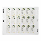 Elegante Gouden Botanische Cirkel  Etiket (Full Sheet)