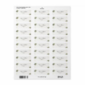 Elegante Gouden Botanische Cirkel Etiket (Full Sheet)