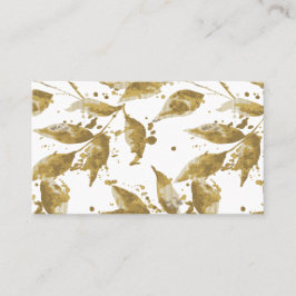 Elegante gouden botanische luxe cadeau contactkaartje