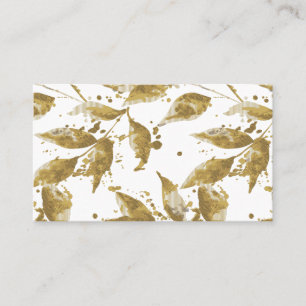 Elegante gouden botanische luxe cadeau contactkaartje