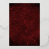 Elegante gouden Bourgogne Blad Krans Quinceanera Folie Uitnodiging (Achterkant)