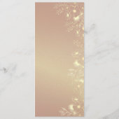 Elegante gouden Bourgondische bruiloft menu Kaart (Achterkant)