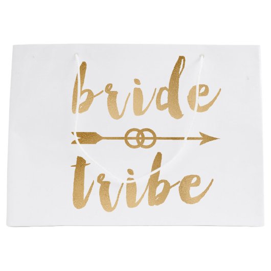 elegante gouden bruidribben-trouwringen large cadeautasje (Voorkant)