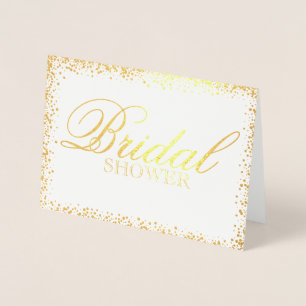 Elegante gouden bruids douche uitnodiging