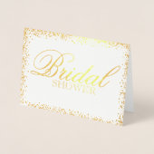 Elegante gouden bruids douche uitnodiging (Voorkant)