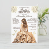 Elegante gouden bruidsjonkerfeest uitnodigingen in (Staand voorkant)