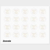Elegante gouden bruiloft Dank u Sticker (Vel)