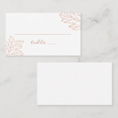 Elegante gouden bruiloft. De klassieke botanische  Plaatskaartje (Voorkant / Achterkant)